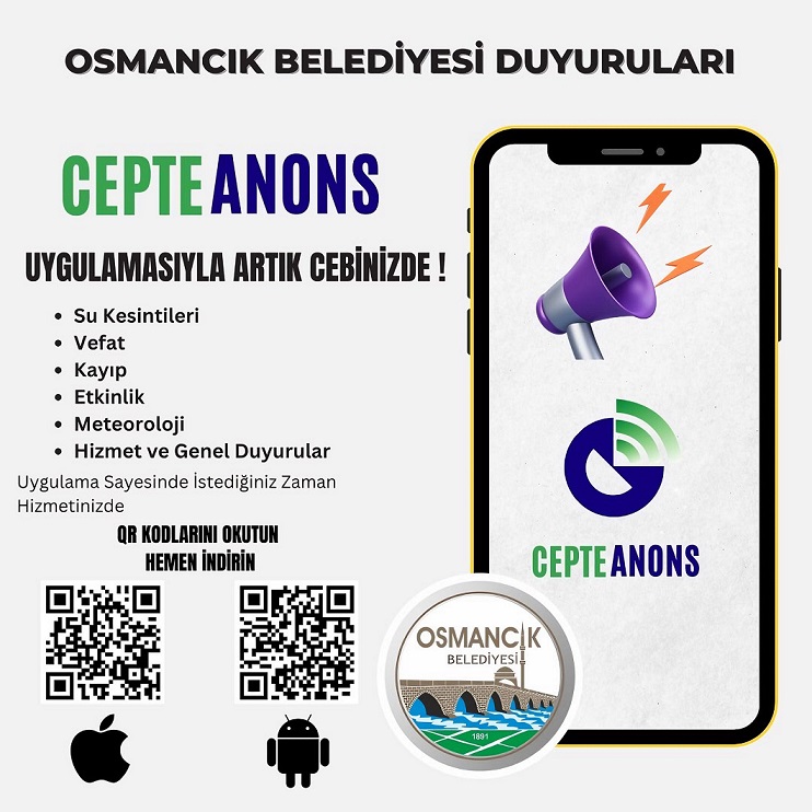 Osmancık Belediyesi Anonsları Artık Cebinizde